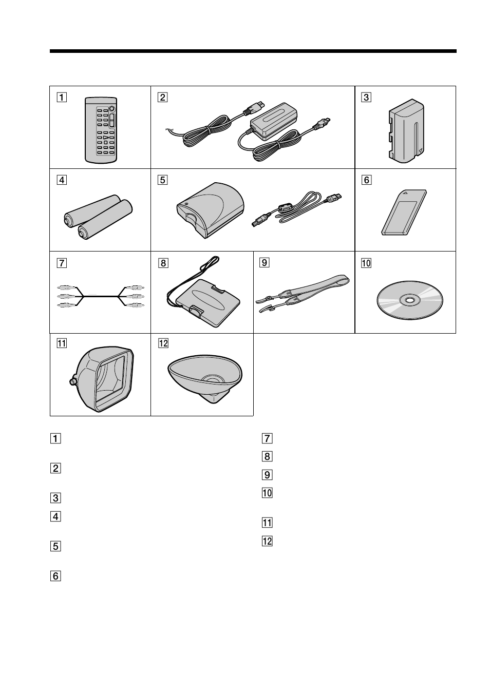 Checking supplied accessories | Sony DCR-VX2000 User Manual | Page 8 / 172