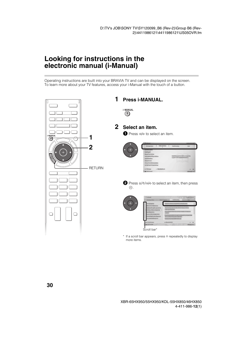 Looking for instructions | Sony XBR-55HX950 User Manual | Page 30 / 40