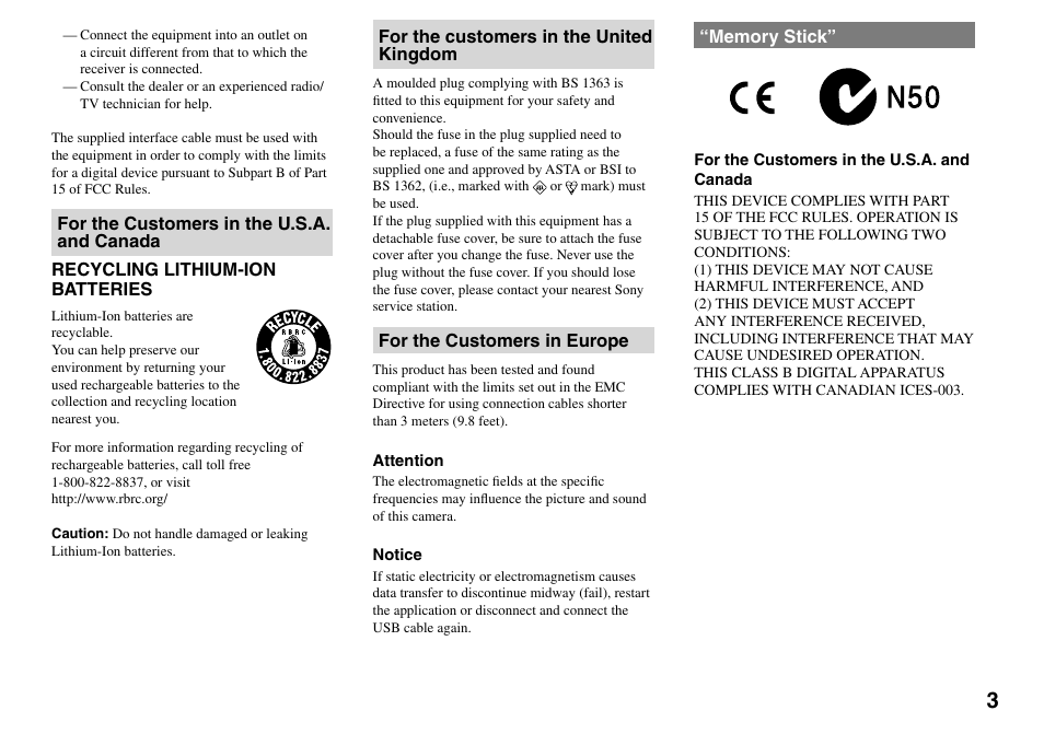 Sony DSC-T33 User Manual | Page 3 / 144
