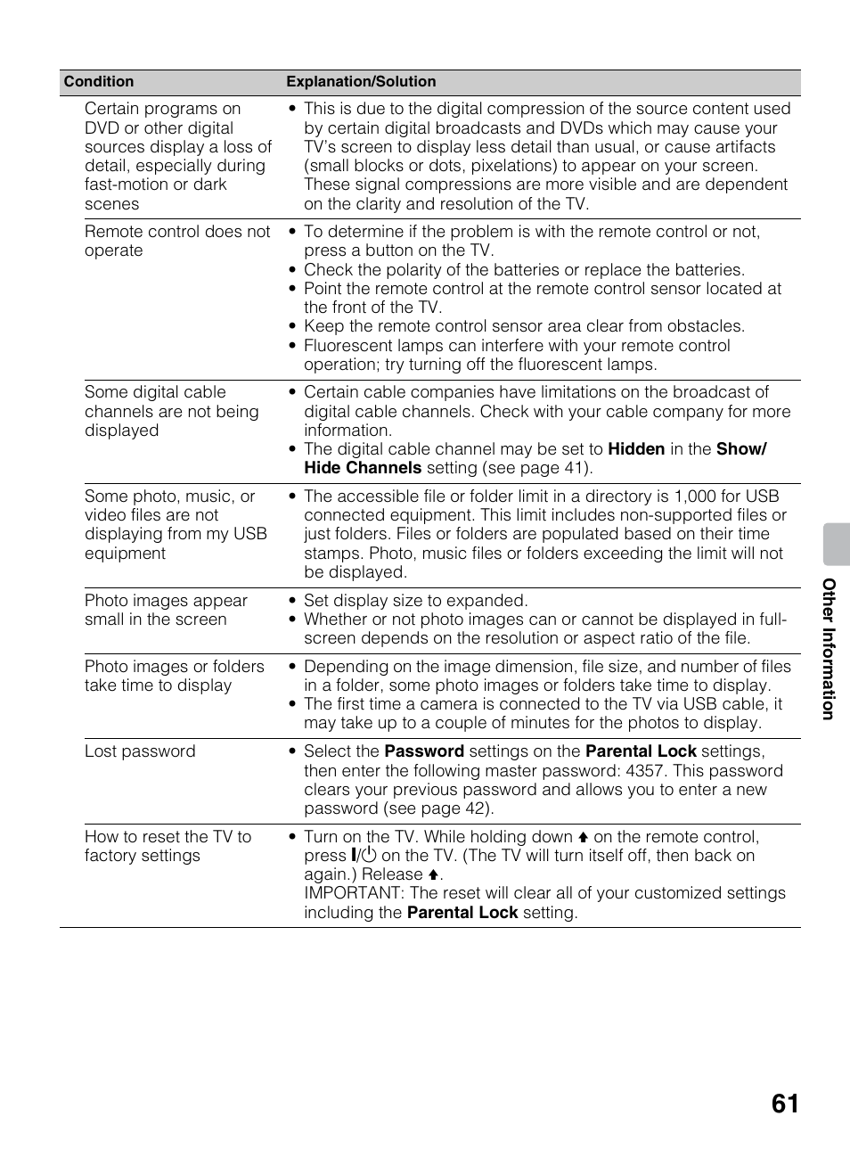 Sony KDL-40BX450 User Manual | Page 61 / 68
