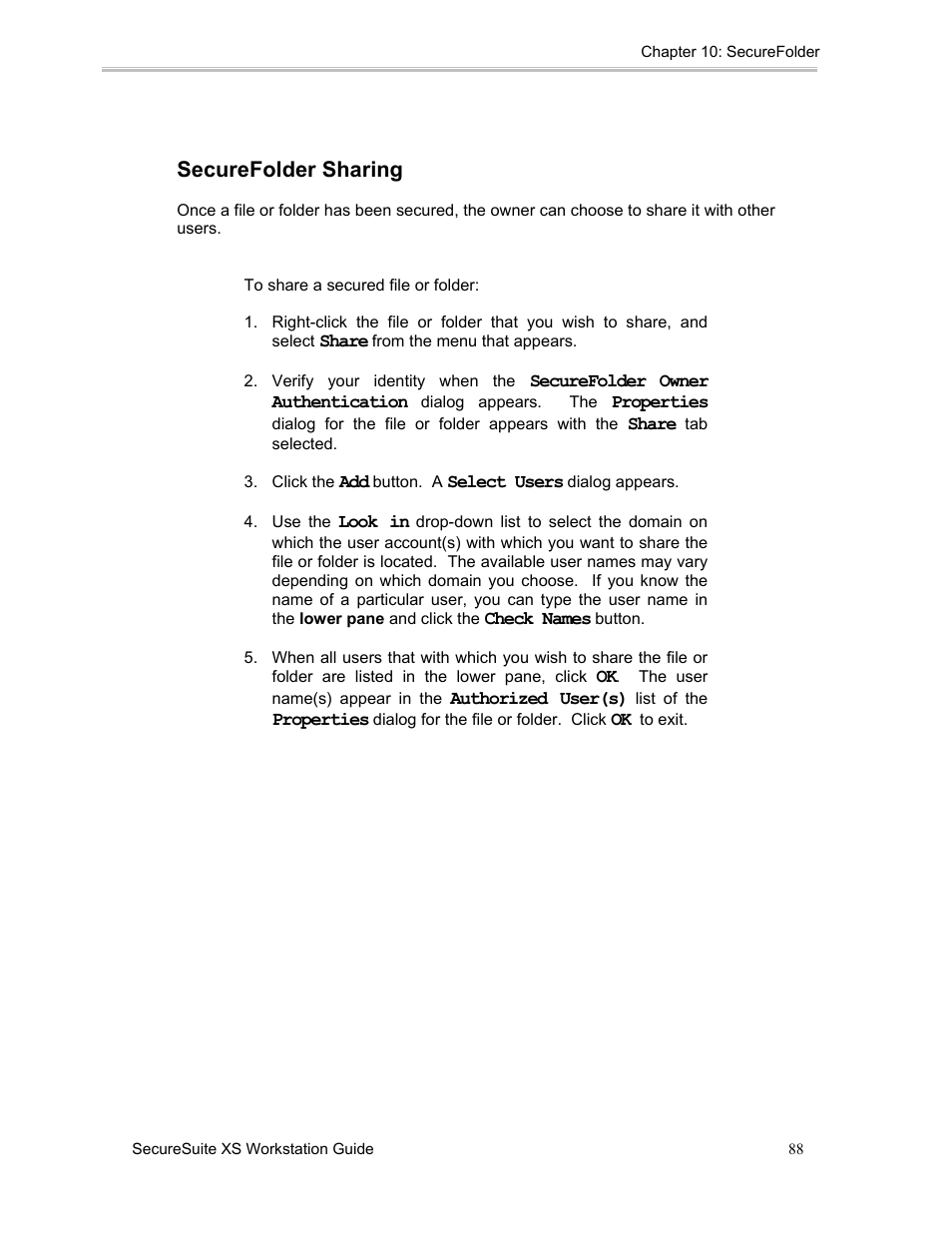 Securefolder sharing | Sony FIU-900 User Manual | Page 87 / 118
