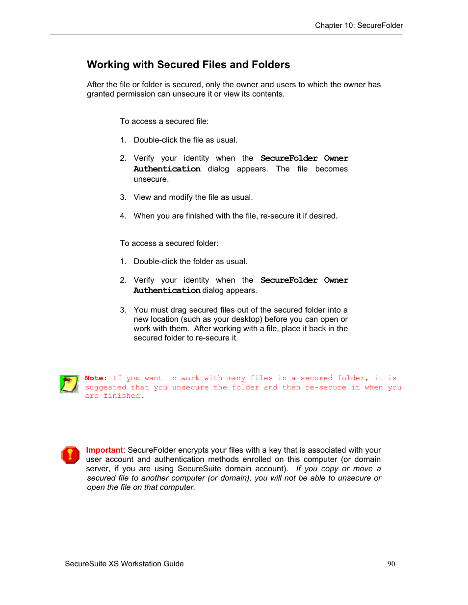 Working with secured files and folders | Sony FIU-900 User Manual | Page 89 / 118