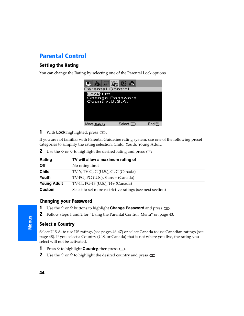Parental control | Sony KV-32FS320 User Manual | Page 51 / 70
