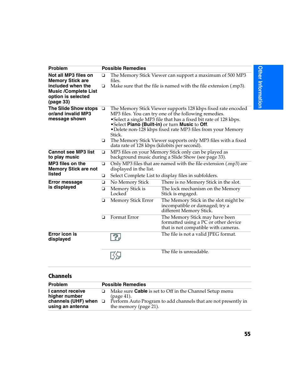 Sony KV-32FS320 User Manual | Page 62 / 70