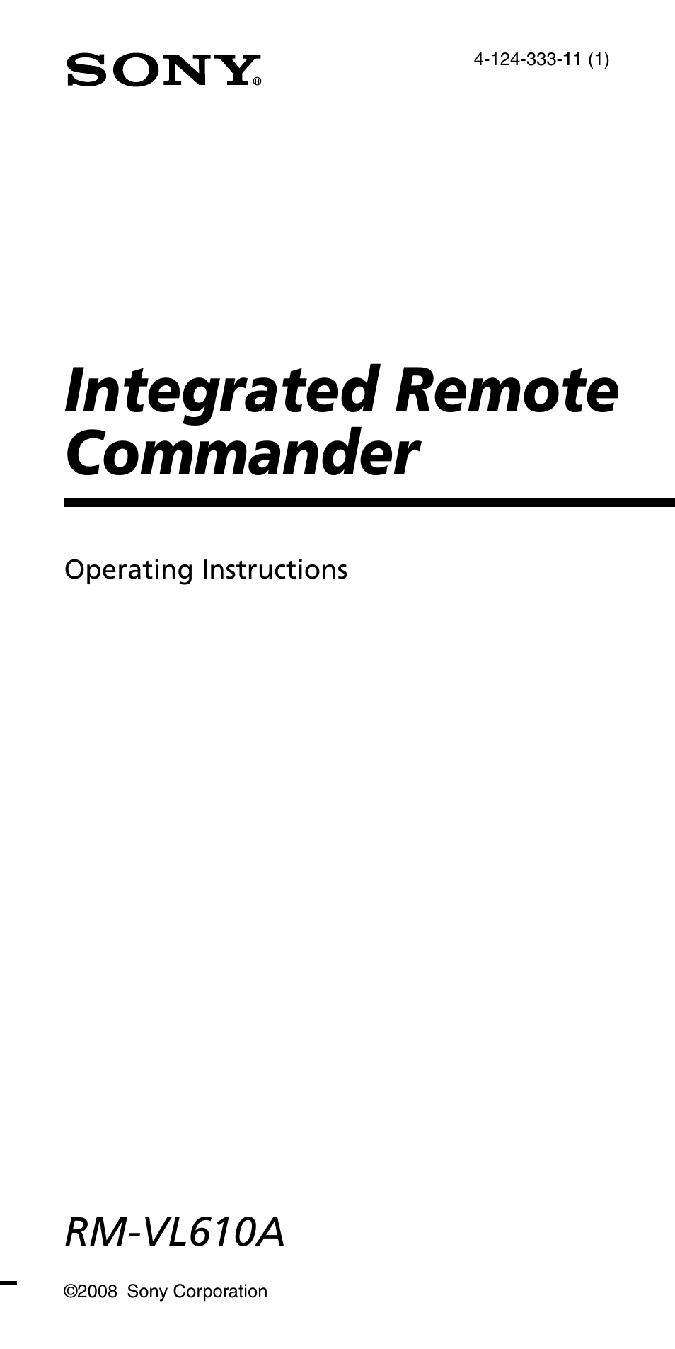 Sony KLV-40ZX1M User Manual | 52 pages