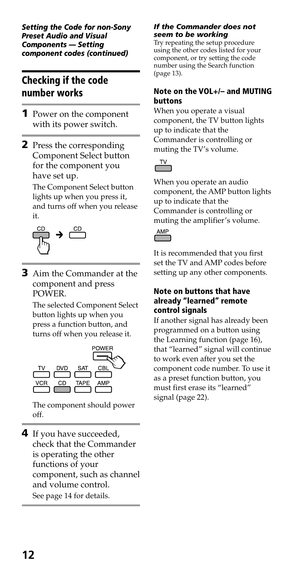 Checking if the code number works, Checking if the code number works 1 | Sony KLV-40ZX1M User Manual | Page 12 / 52