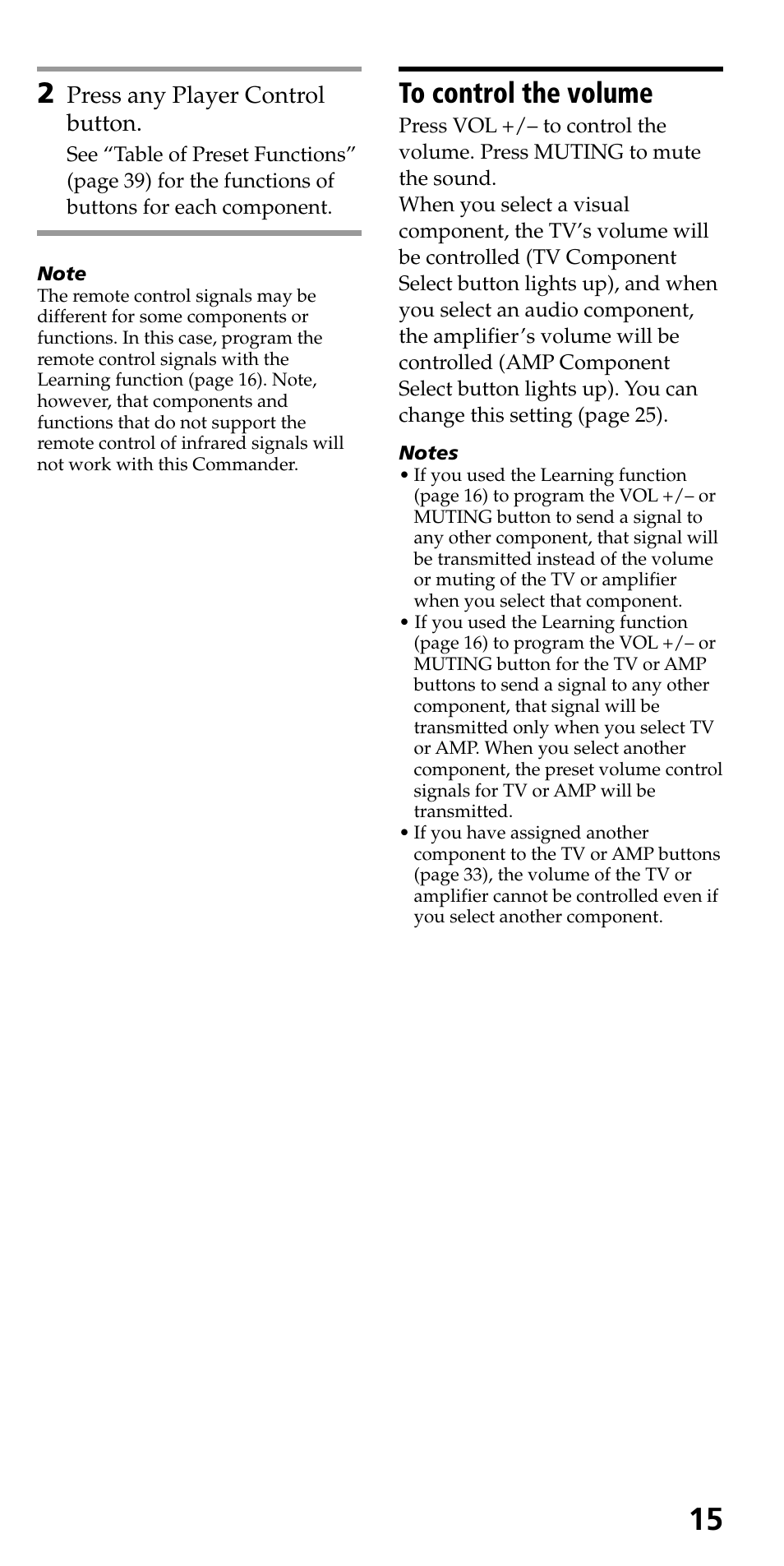To control the volume | Sony KLV-40ZX1M User Manual | Page 15 / 52