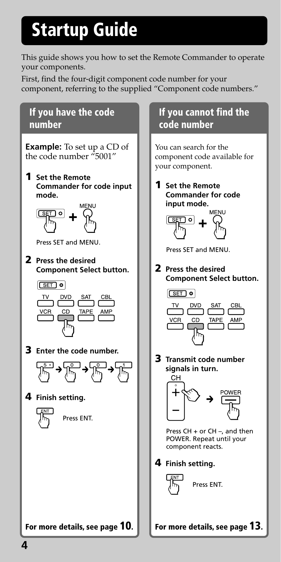 Startup guide | Sony KLV-40ZX1M User Manual | Page 4 / 52