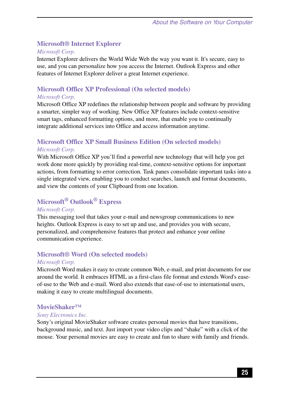 Sony PCV-RX571 User Manual | Page 25 / 56