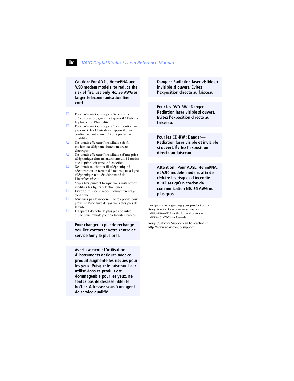 Sony PCV-RX640 User Manual | Page 4 / 92