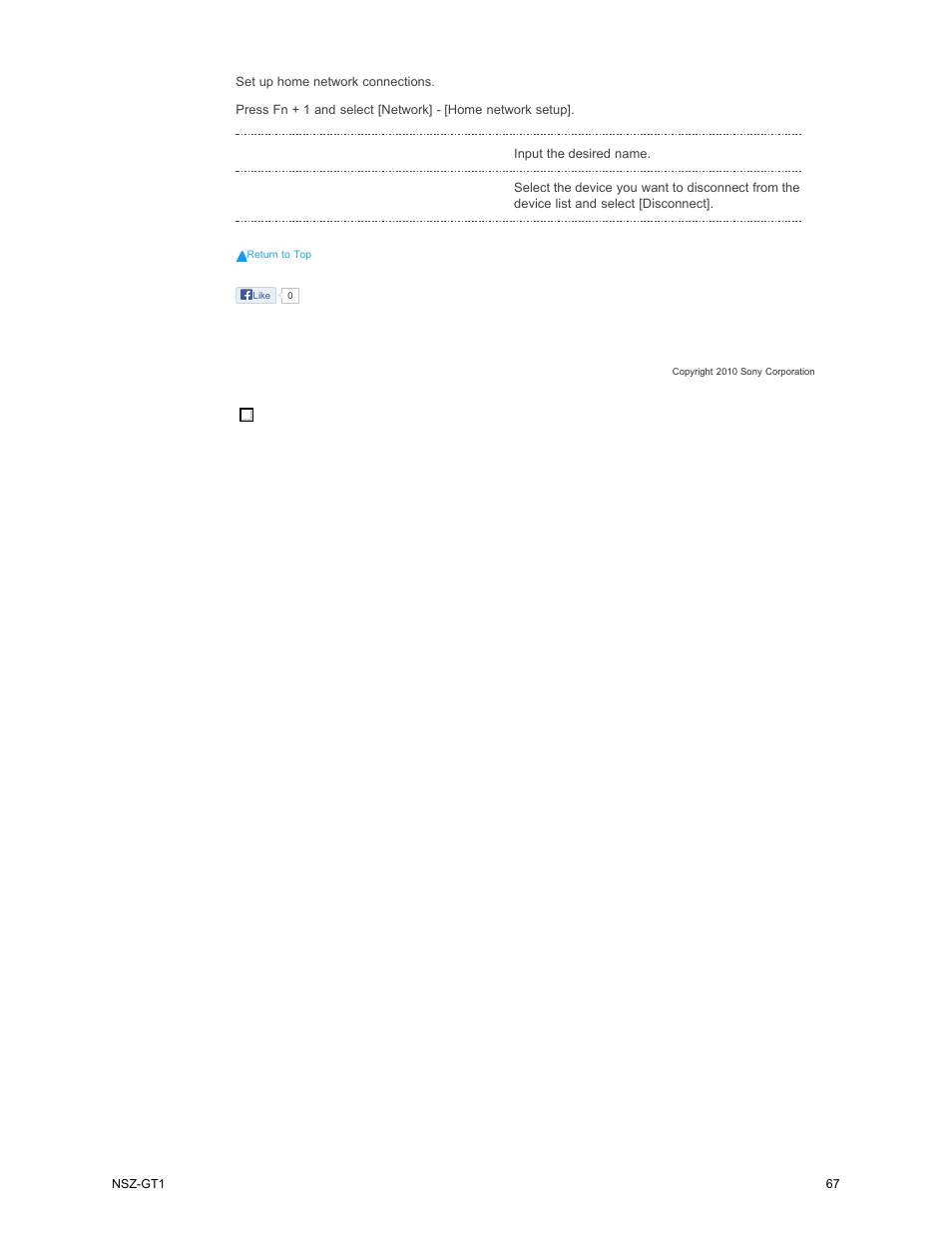 Home network setup | Sony NSZ-GT1 User Manual | Page 67 / 102