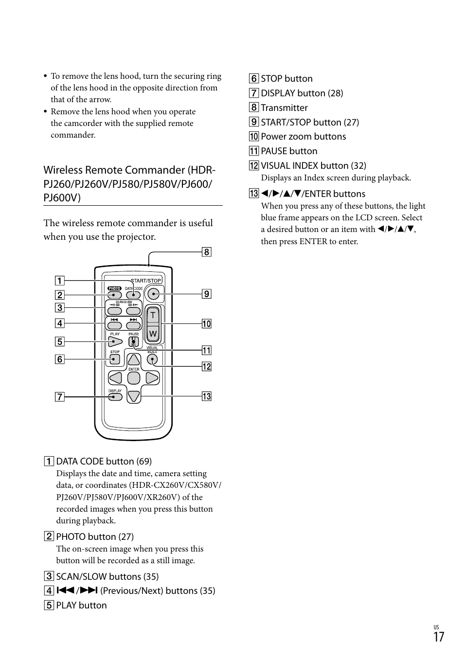 Sony HDR-XR260V User Manual | Page 17 / 191