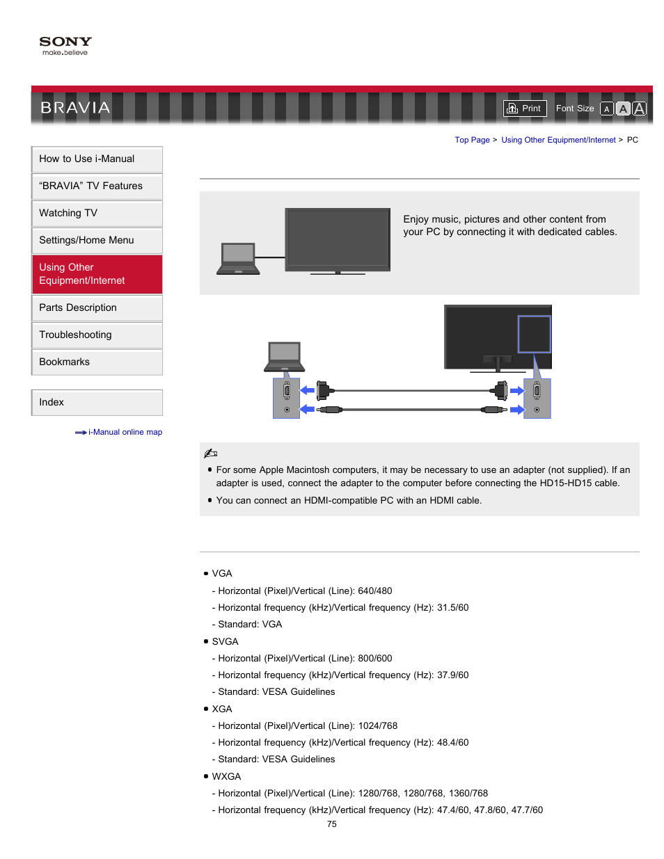 Sony KDL-46HX820 User Manual | Page 75 / 189