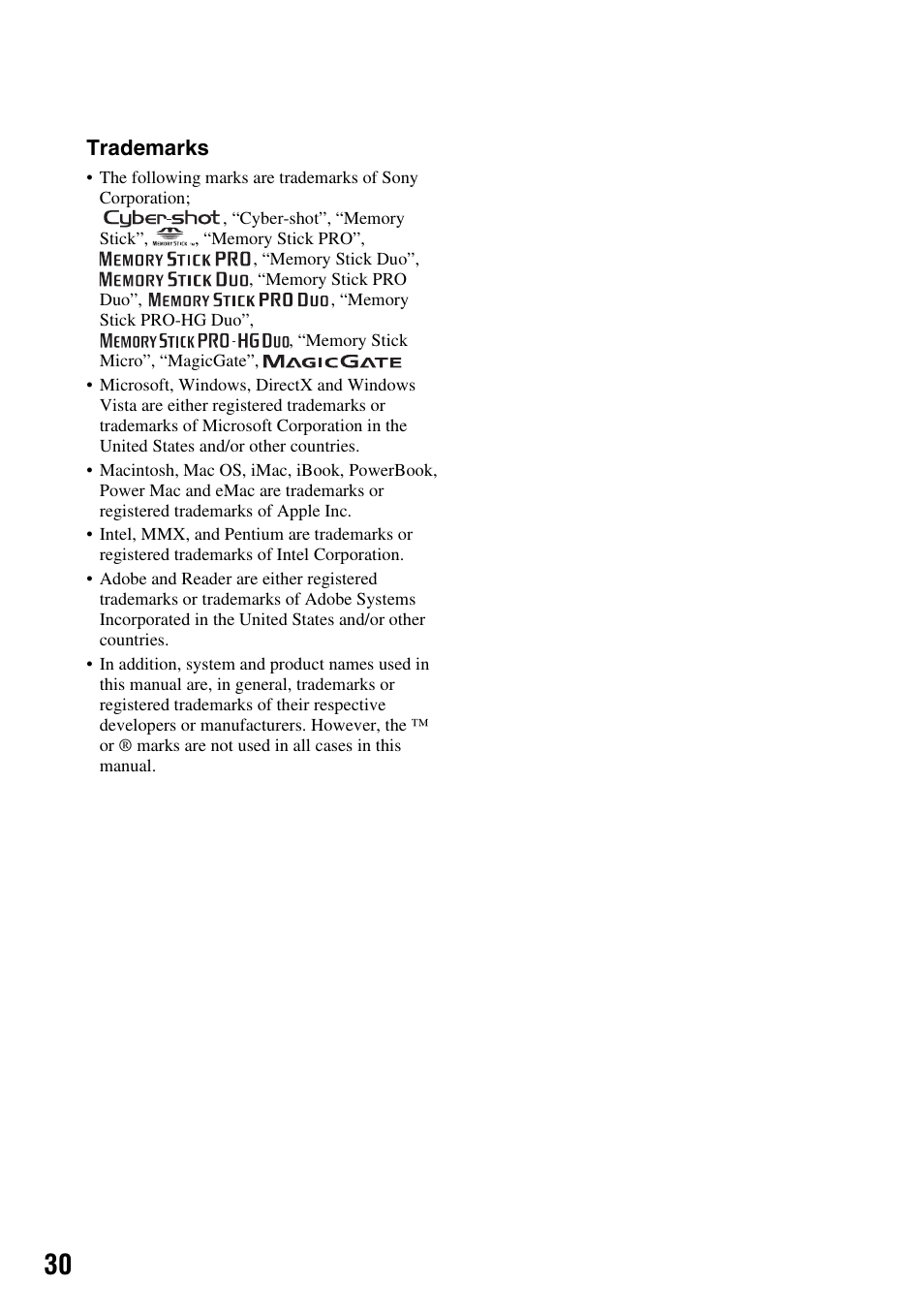 Sony DSC-S930 User Manual | Page 30 / 32