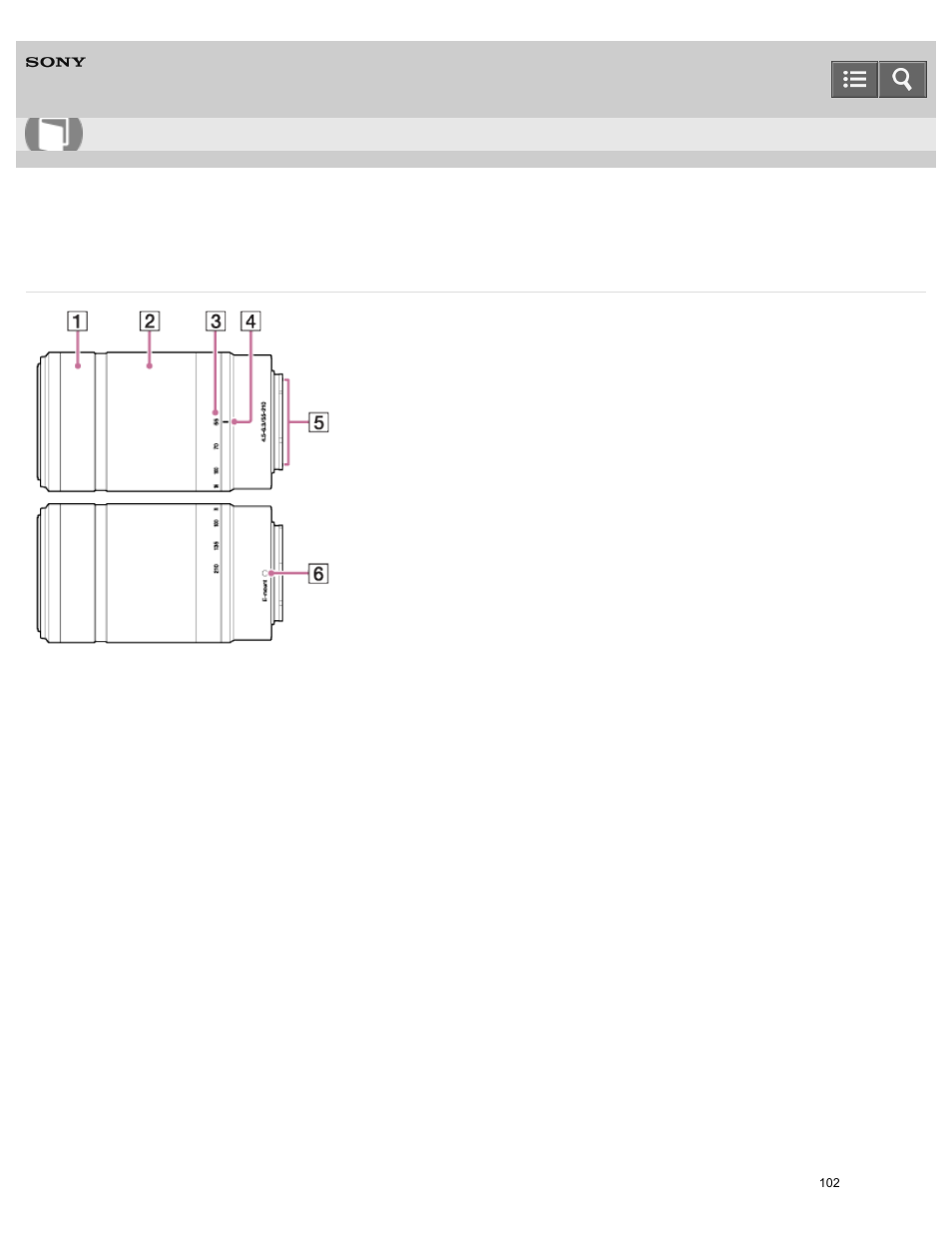 Help guide | Sony ILCE-5000 User Manual | Page 102 / 406