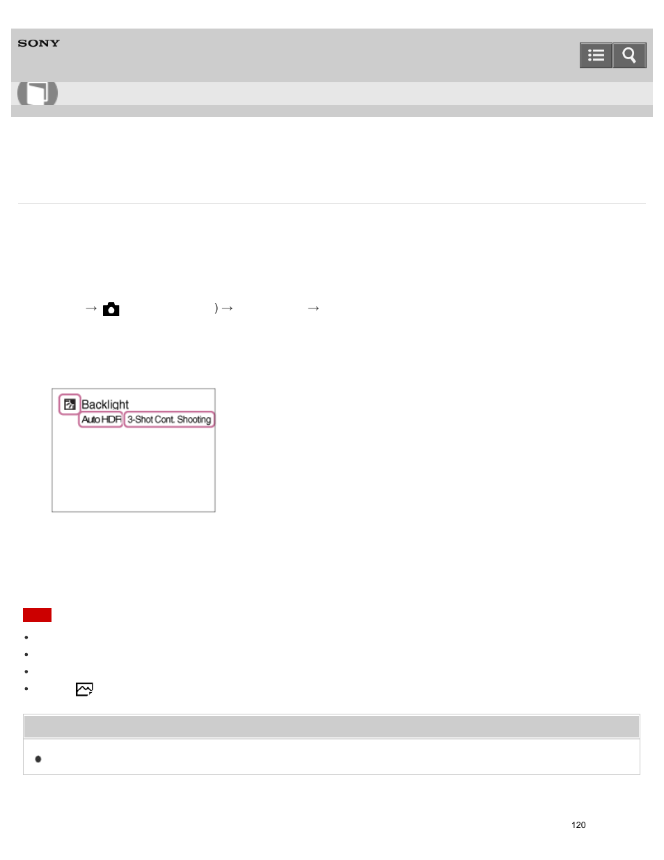Superior auto, Help guide | Sony ILCE-5000 User Manual | Page 120 / 406