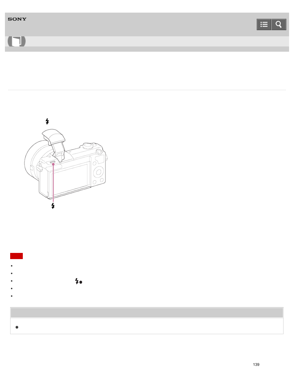 Using flash, Help guide | Sony ILCE-5000 User Manual | Page 139 / 406