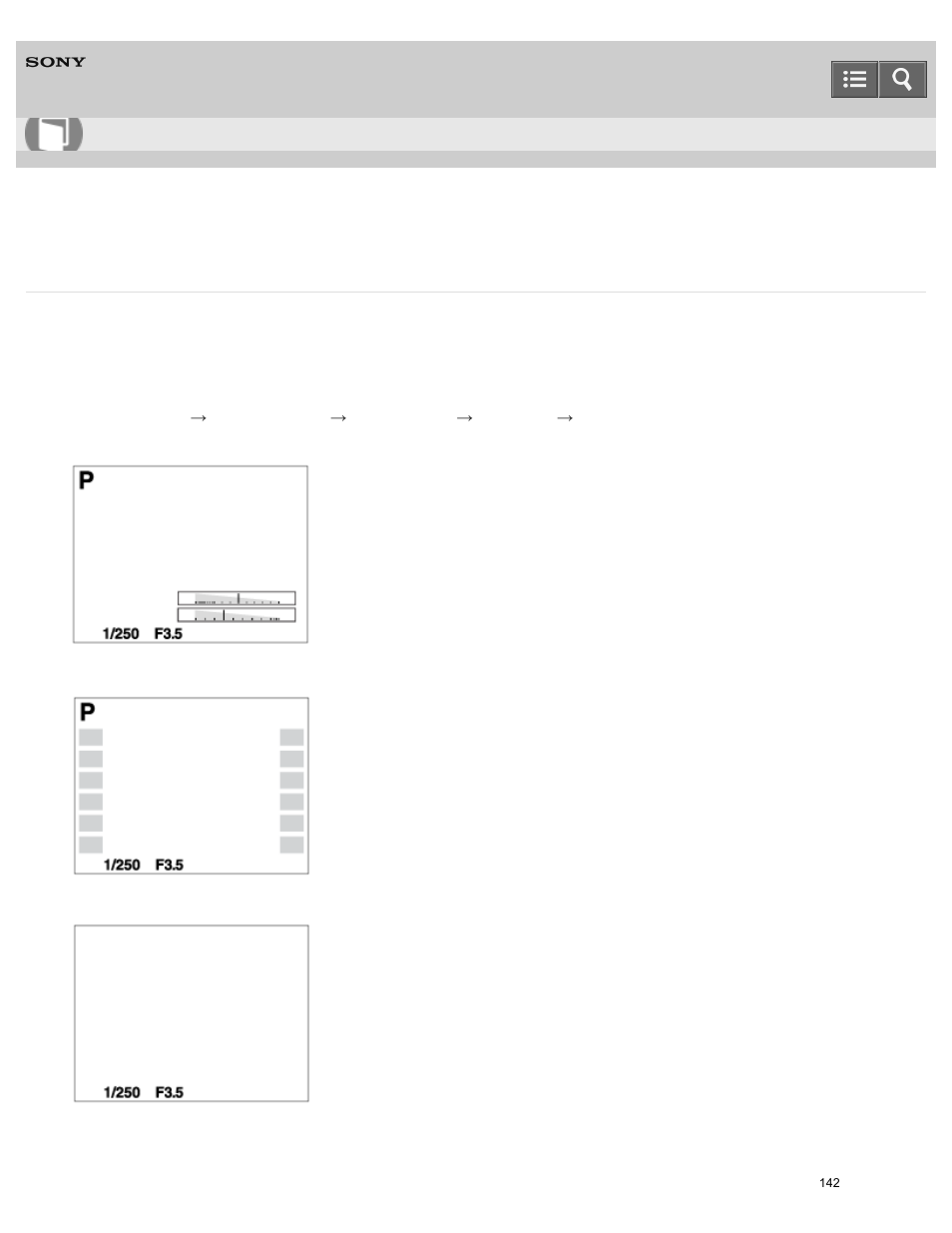 Switching the screen display (shooting), You can change the display contents on the screen, Help guide | Sony ILCE-5000 User Manual | Page 142 / 406