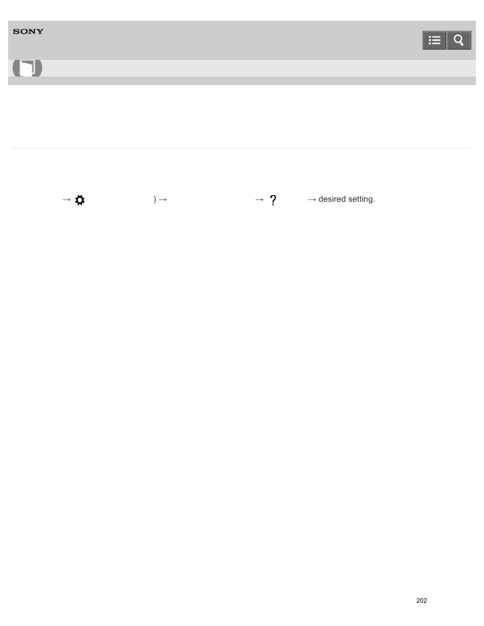 Function of the ? button, Help guide | Sony ILCE-5000 User Manual | Page 202 / 406