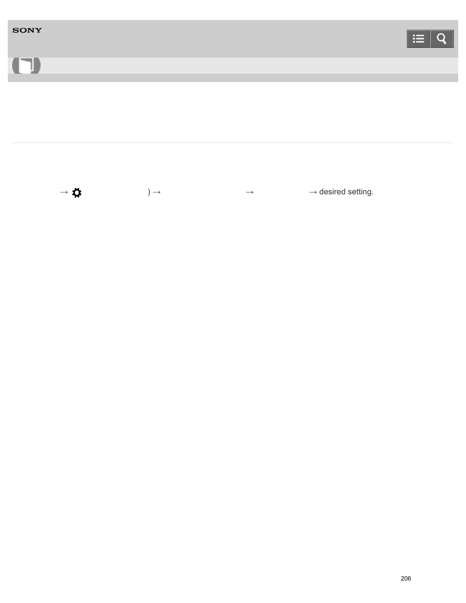 Function of the down button, Help guide | Sony ILCE-5000 User Manual | Page 206 / 406