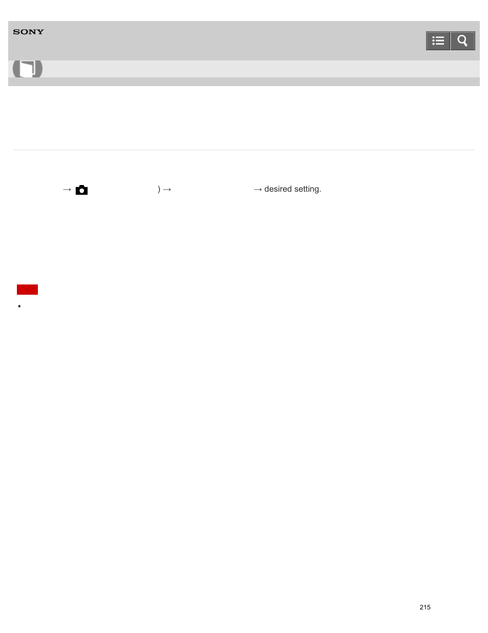 Red eye reduction, Help guide | Sony ILCE-5000 User Manual | Page 215 / 406