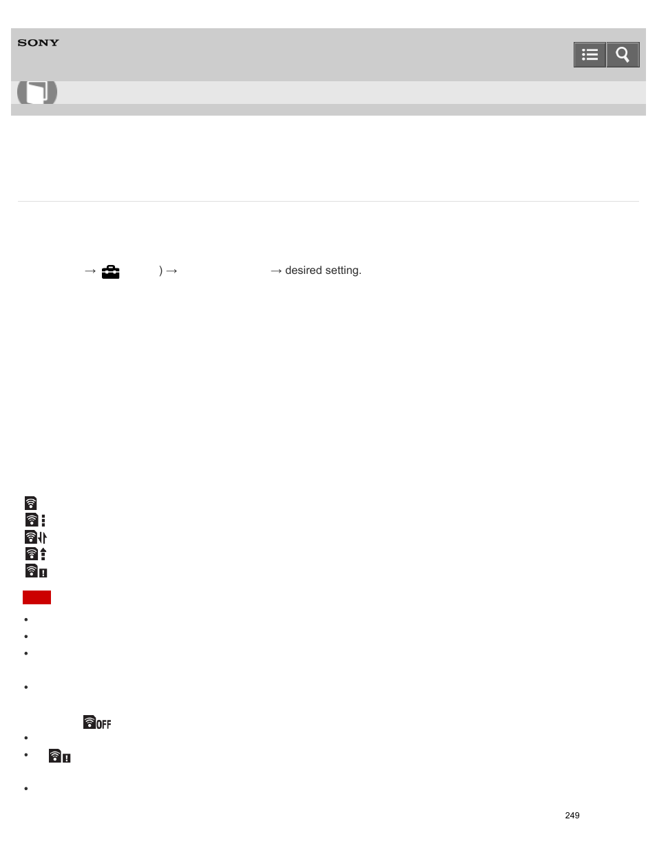 Upload settings(eye-fi), Help guide | Sony ILCE-5000 User Manual | Page 249 / 406
