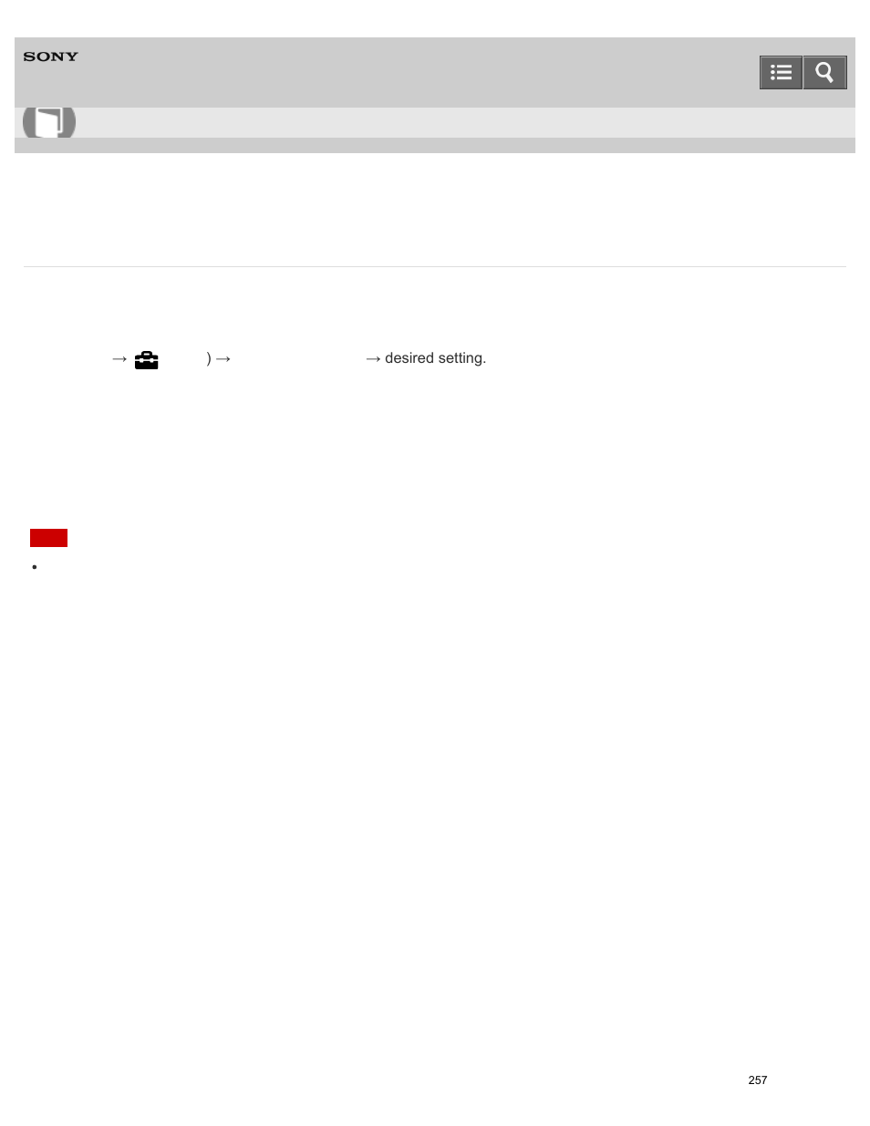 Ctrl for hdmi, Help guide | Sony ILCE-5000 User Manual | Page 257 / 406
