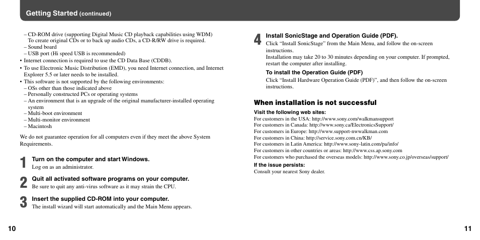 Sony NW-E003F User Manual | Page 6 / 11