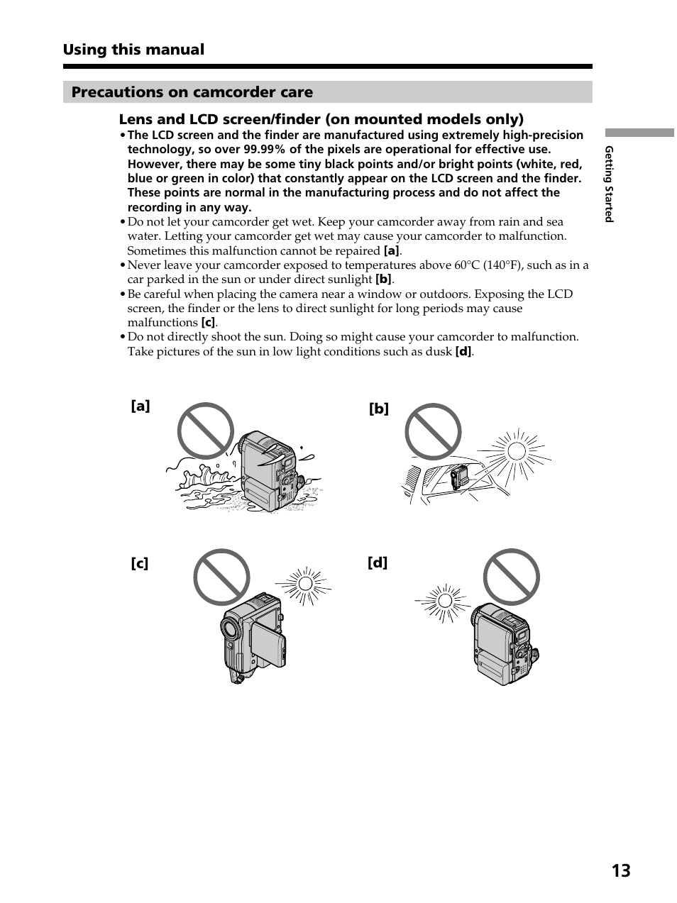 Sony DCR-PC105 User Manual | Page 13 / 240