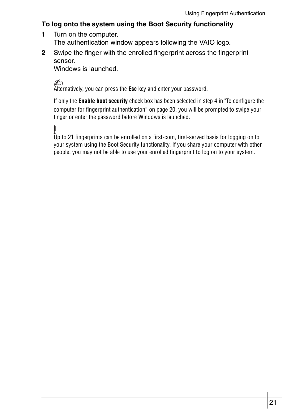 Sony VGN-BX563B User Manual | Page 21 / 64
