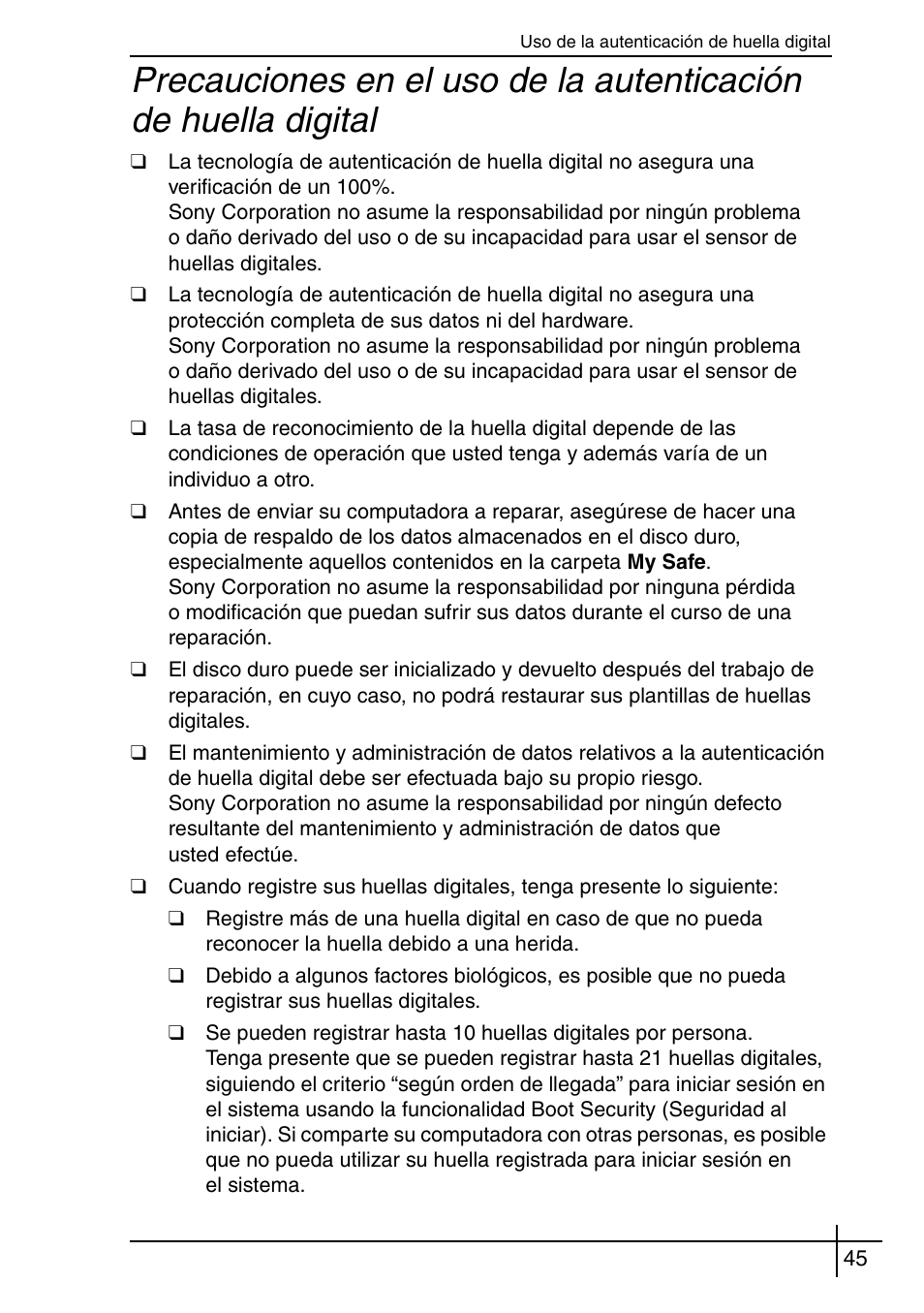 Sony VGN-BX563B User Manual | Page 45 / 64