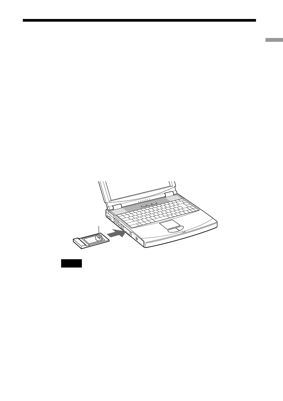 Inserting the wireless lan pc card, Inserting the wireless lan, Pc card | Sony PCWA-C100 User Manual | Page 13 / 48