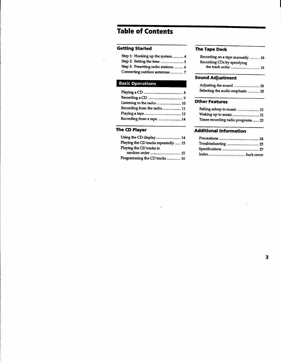 Sony MHC-RXD2 User Manual | Page 3 / 28