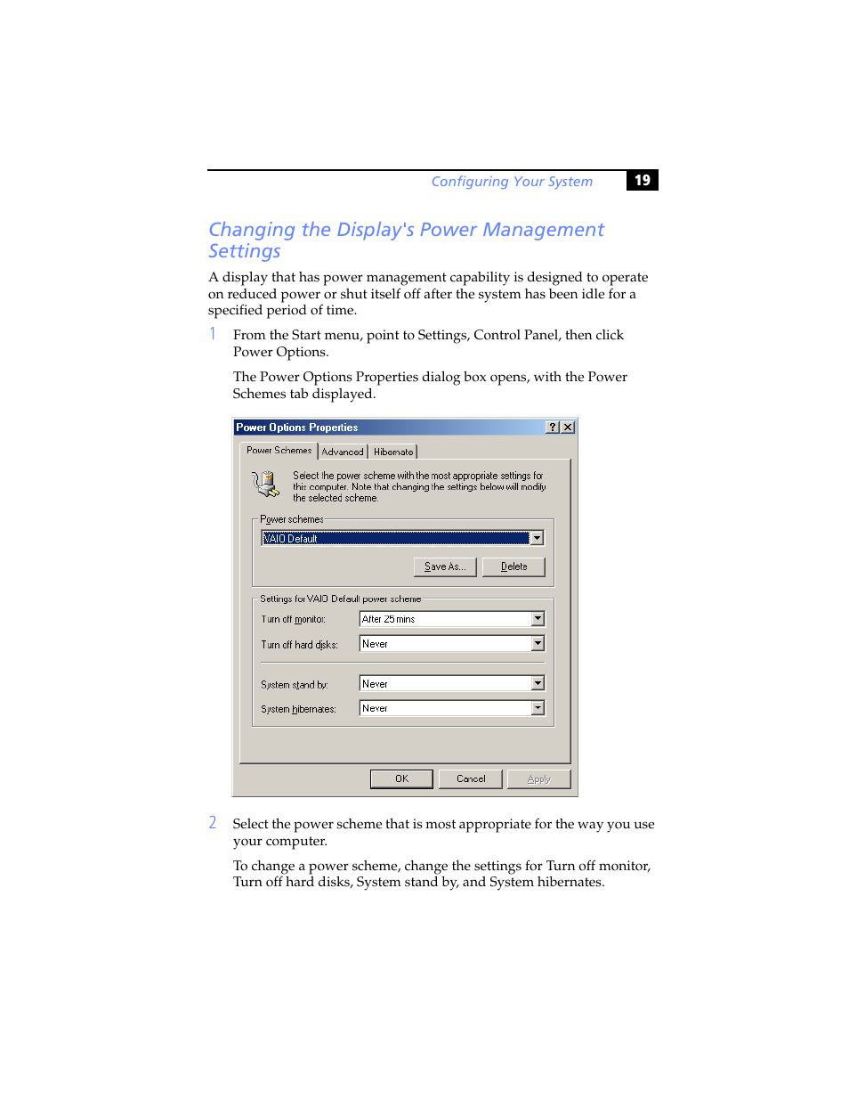 Changing the display's power management settings, Cd-in header | Sony PCV-RX460 User Manual | Page 33 / 114
