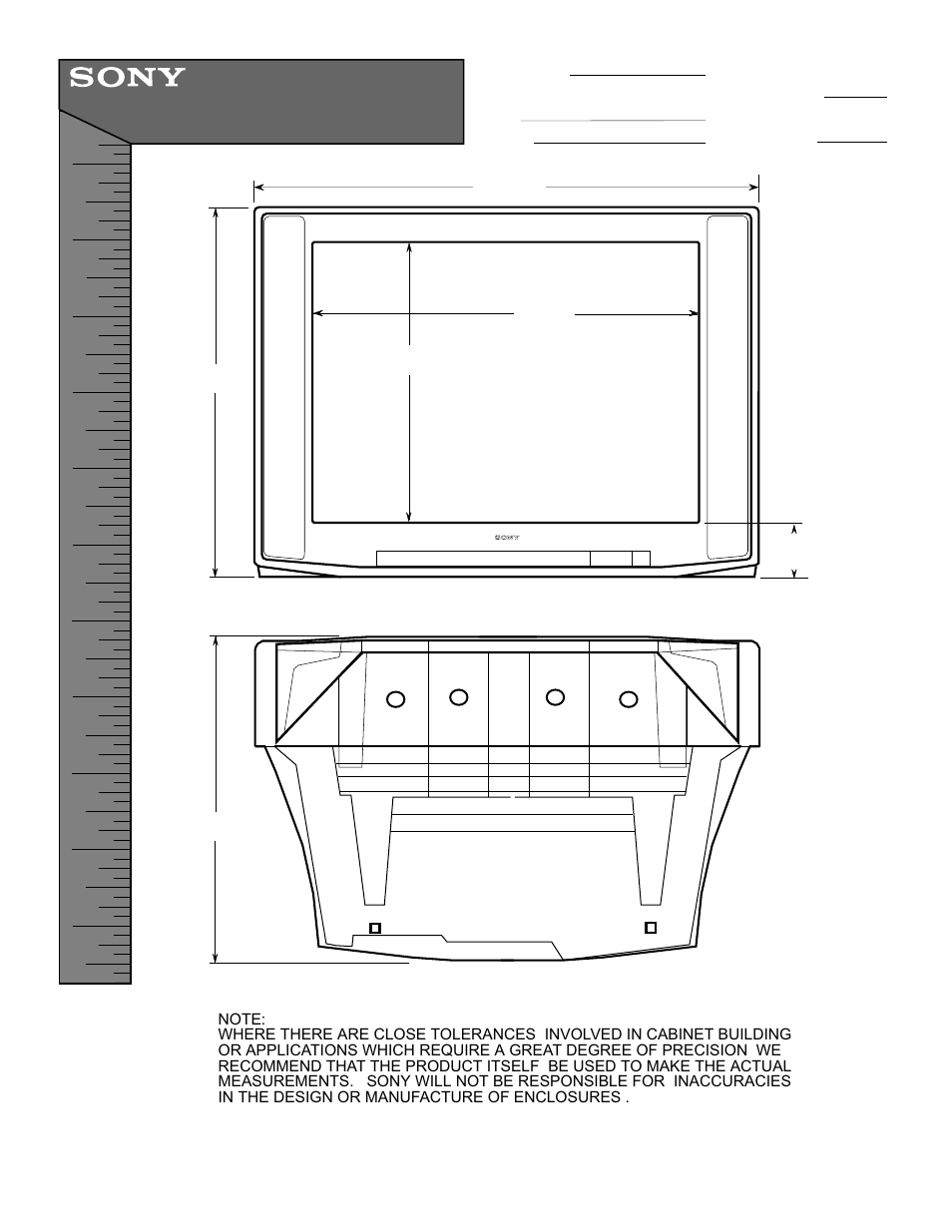 Sony KV-36XBR450 User Manual | 1 page