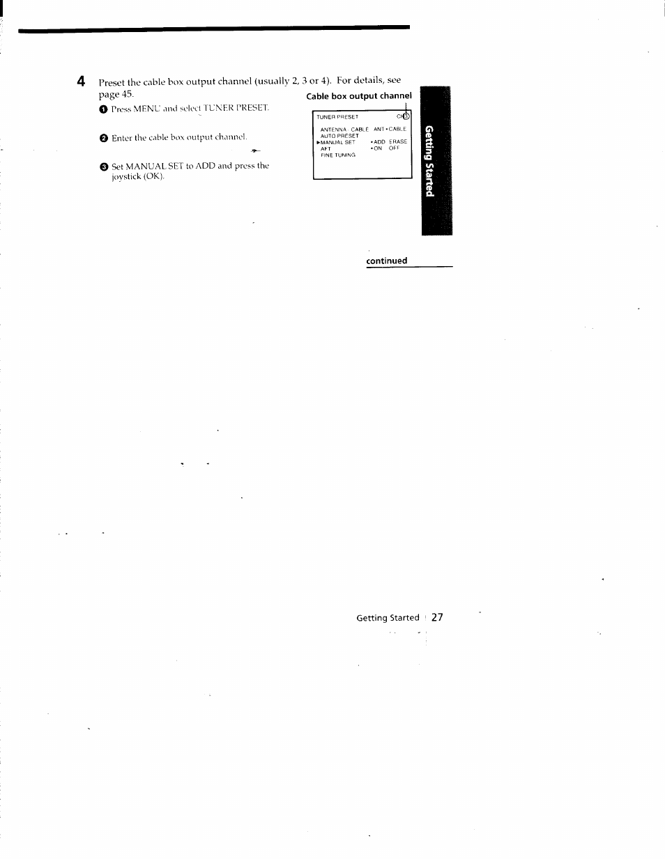 Continued | Sony SLV-788HF User Manual | Page 27 / 88
