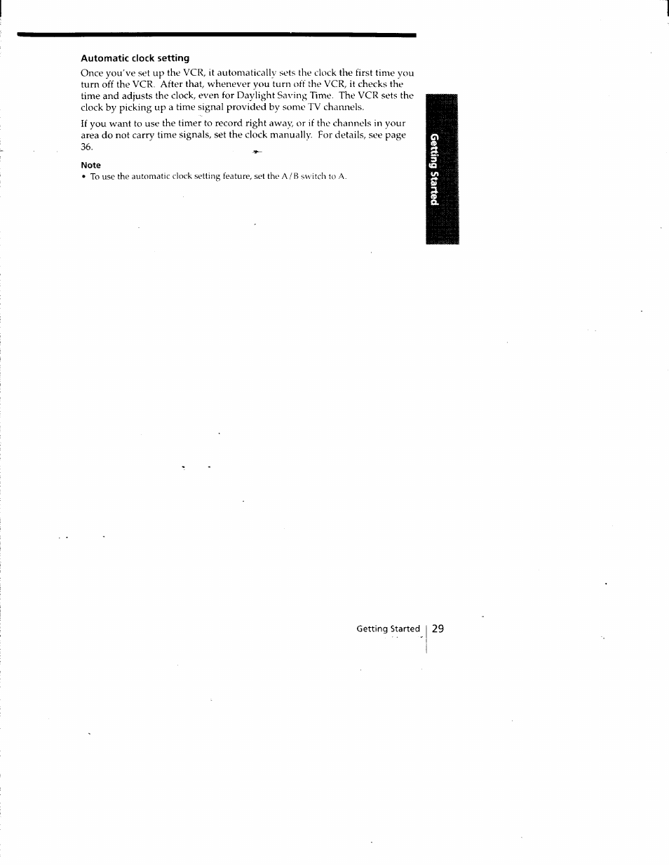 Automatic clock setting | Sony SLV-788HF User Manual | Page 29 / 88