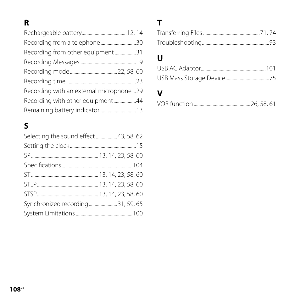 Sony ICD-UX71F User Manual | Page 108 / 112