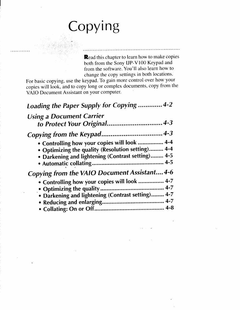 Copying | Sony IJP-V100 User Manual | Page 69 / 106