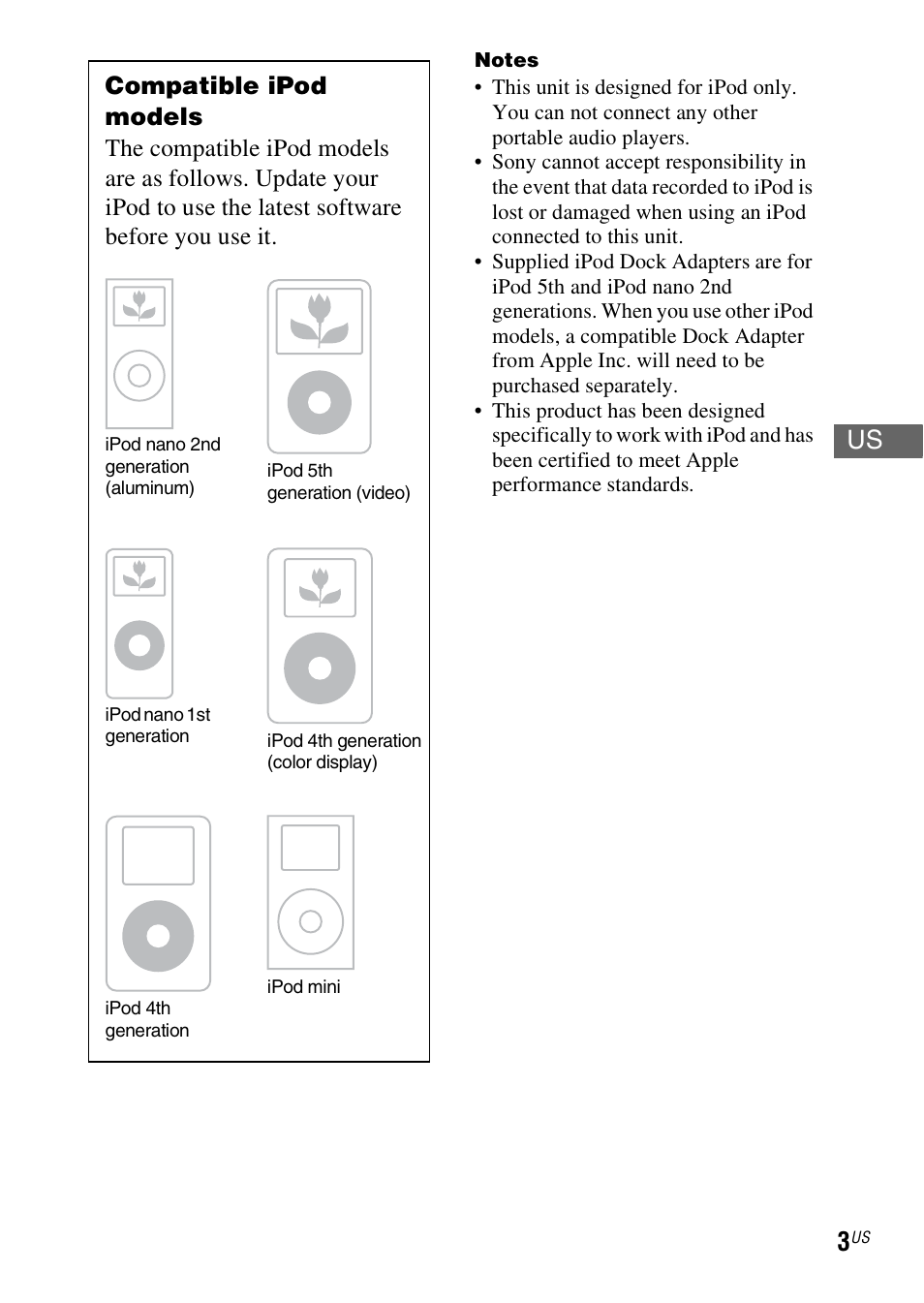 Sony DAV-HDX279W User Manual | Page 3 / 40