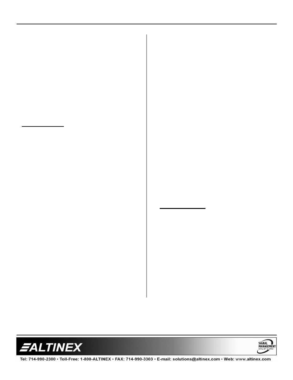 Multi-tasker | Altinex MULTI-TASKER MT109-102 User Manual | Page 20 / 26