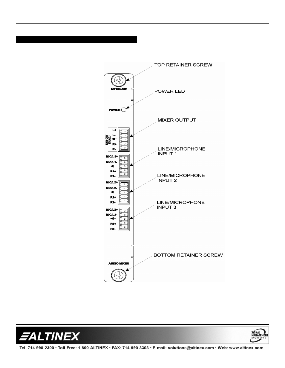 Multi-tasker | Altinex MULTI-TASKER MT109-102 User Manual | Page 5 / 26