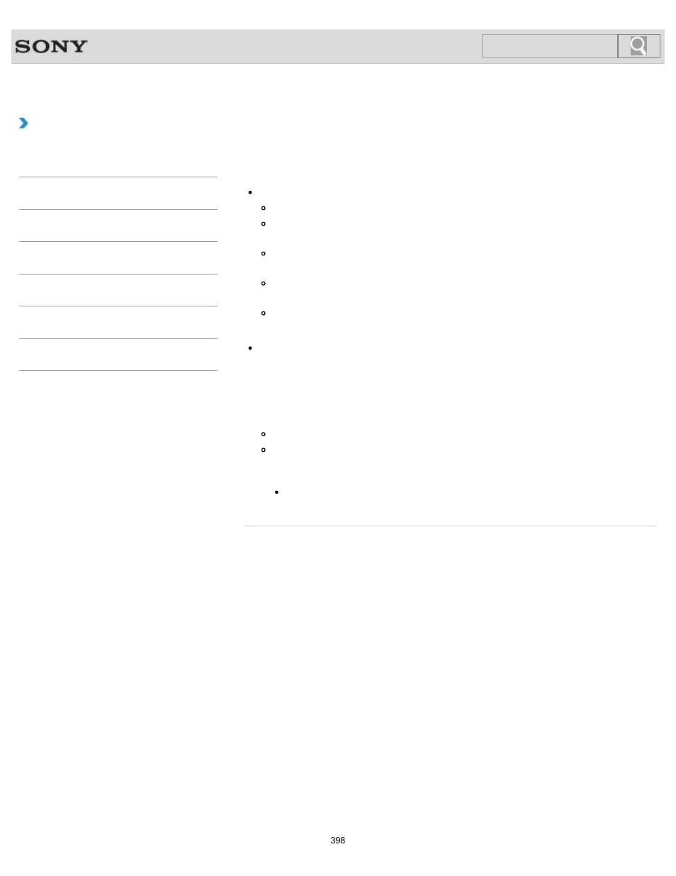 Troubleshooting, Search | Sony SVJ2021BPXW User Manual | Page 398 / 398