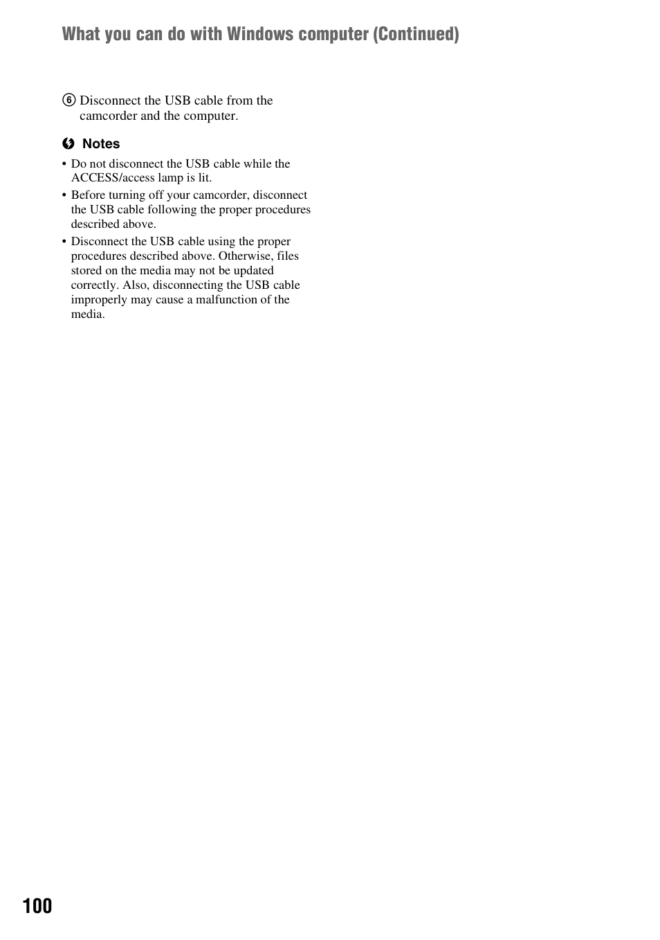 What you can do with windows computer (continued) | Sony DCR-DVD710 User Manual | Page 100 / 159