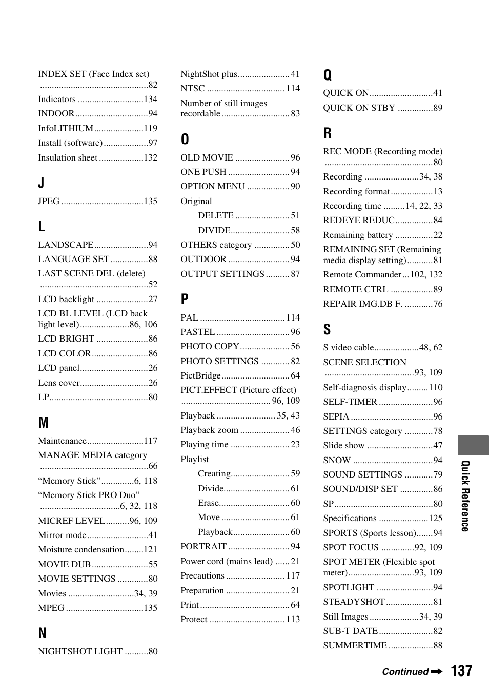 Sony DCR-DVD710 User Manual | Page 137 / 159