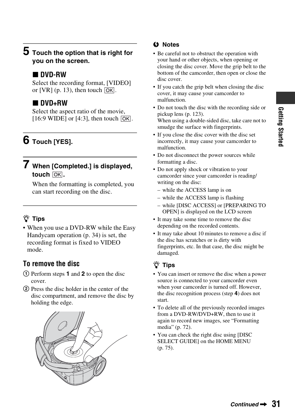 Sony DCR-DVD710 User Manual | Page 31 / 159