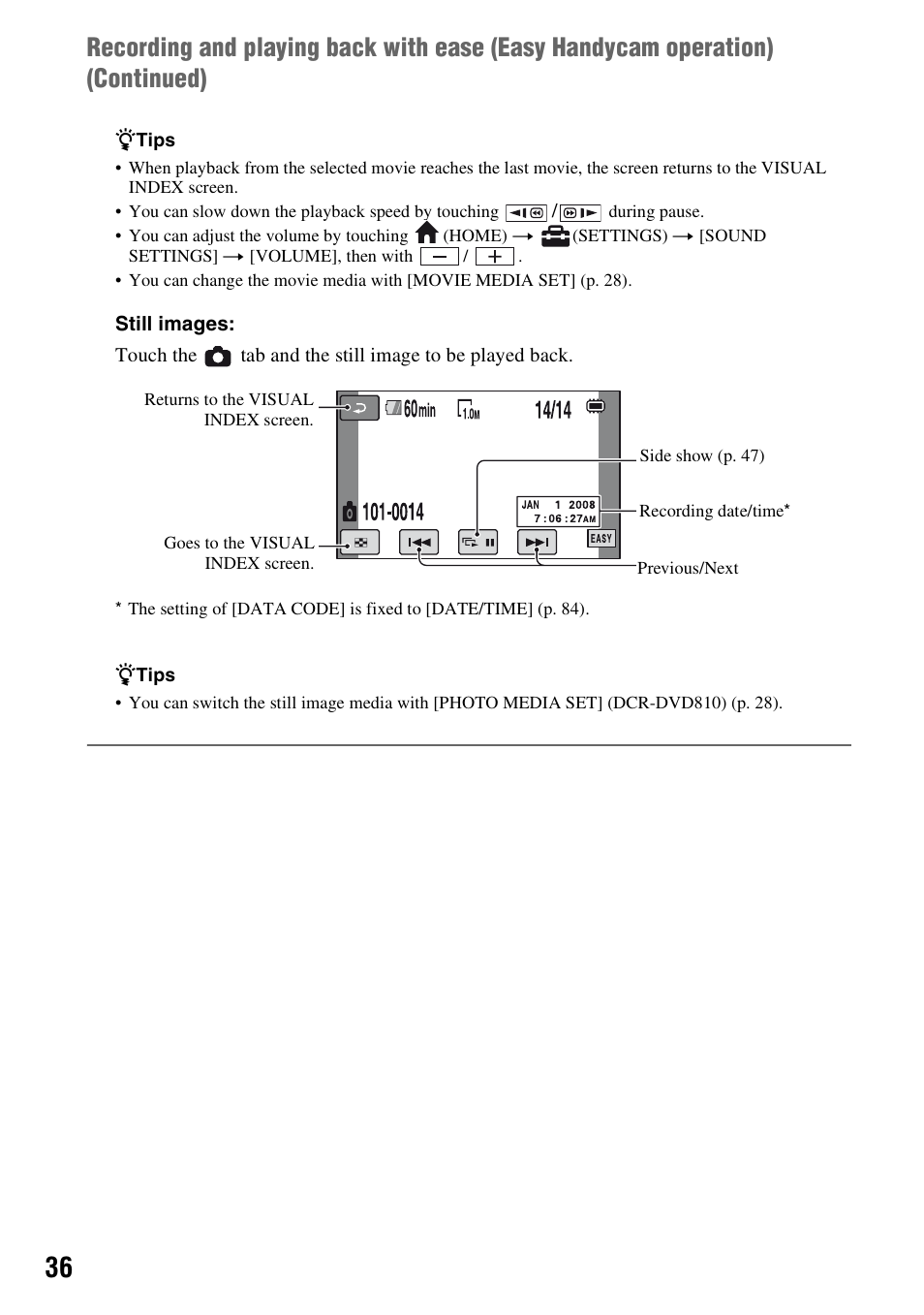 Sony DCR-DVD710 User Manual | Page 36 / 159