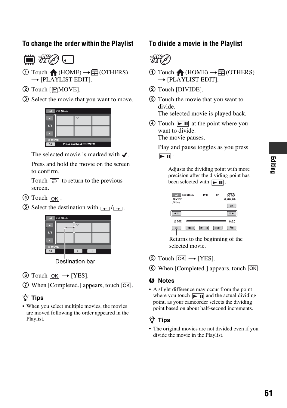 Sony DCR-DVD710 User Manual | Page 61 / 159