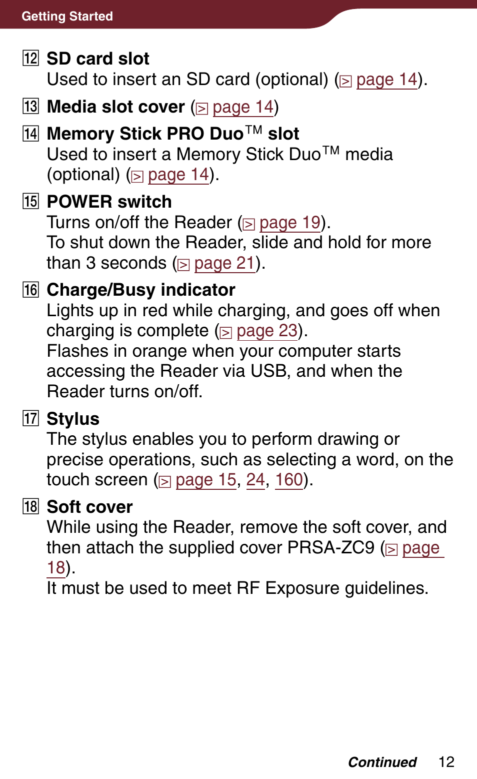 Sony PRS-900BC User Manual | Page 12 / 202