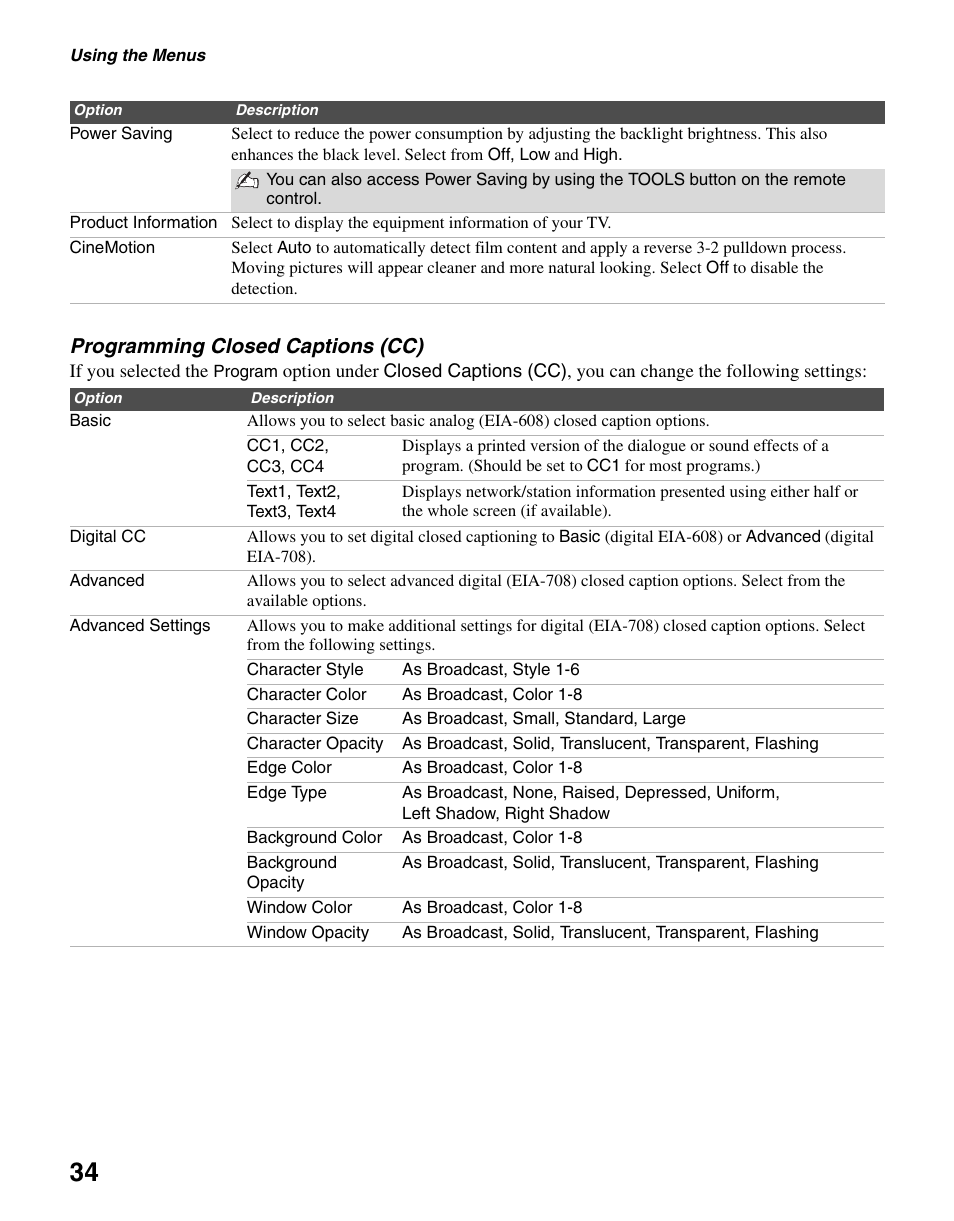 Sony KDL-37L4000 User Manual | Page 34 / 44